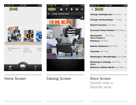 IKEA Mobile Initial Screens